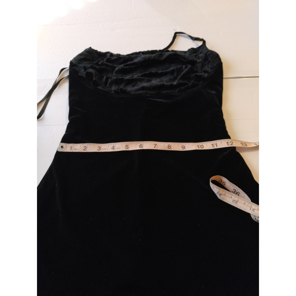 Y2K Rampage Cowl Neck Velour Slip Dress  Size S Whimsigoth Fairy‎ Grunge Goth - Picture 5 of 10